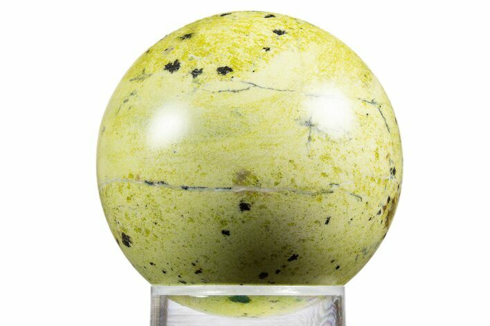 Polished Lizardite With Hematite Sphere #342312